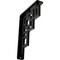 Ekena Millwork Eris Wrought Iron Bracket, (Single center brace), Powder Coated Black 1 1/2"W x 5 1/2"D x 8"H BKTM01X05X08SER - alternate 1